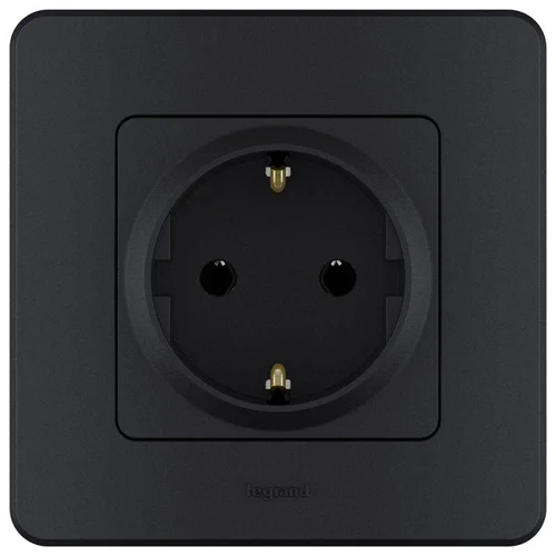 Розетка 1-м СП Inspiria 16А IP20 250В 2P+E немецк. стандарт механизм антрацит Leg 673723